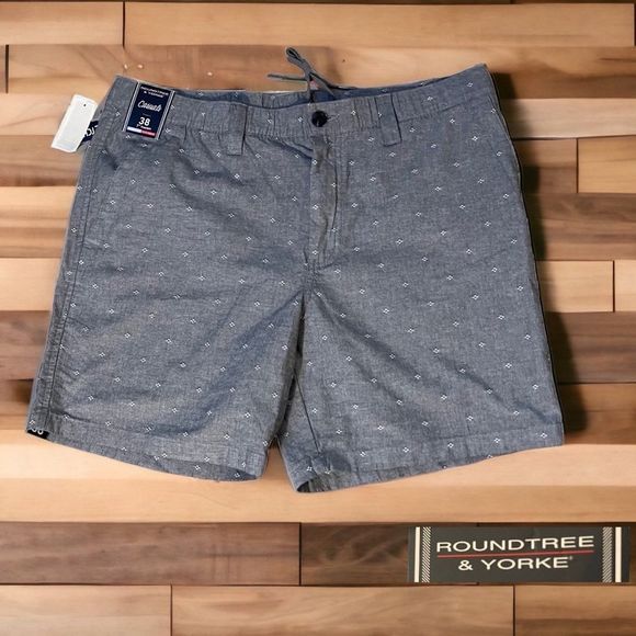 ⭐️ Roundtree & Yourke Flat Front Classic Fit 7” Inseam Size 38 - Picture 1 of 2